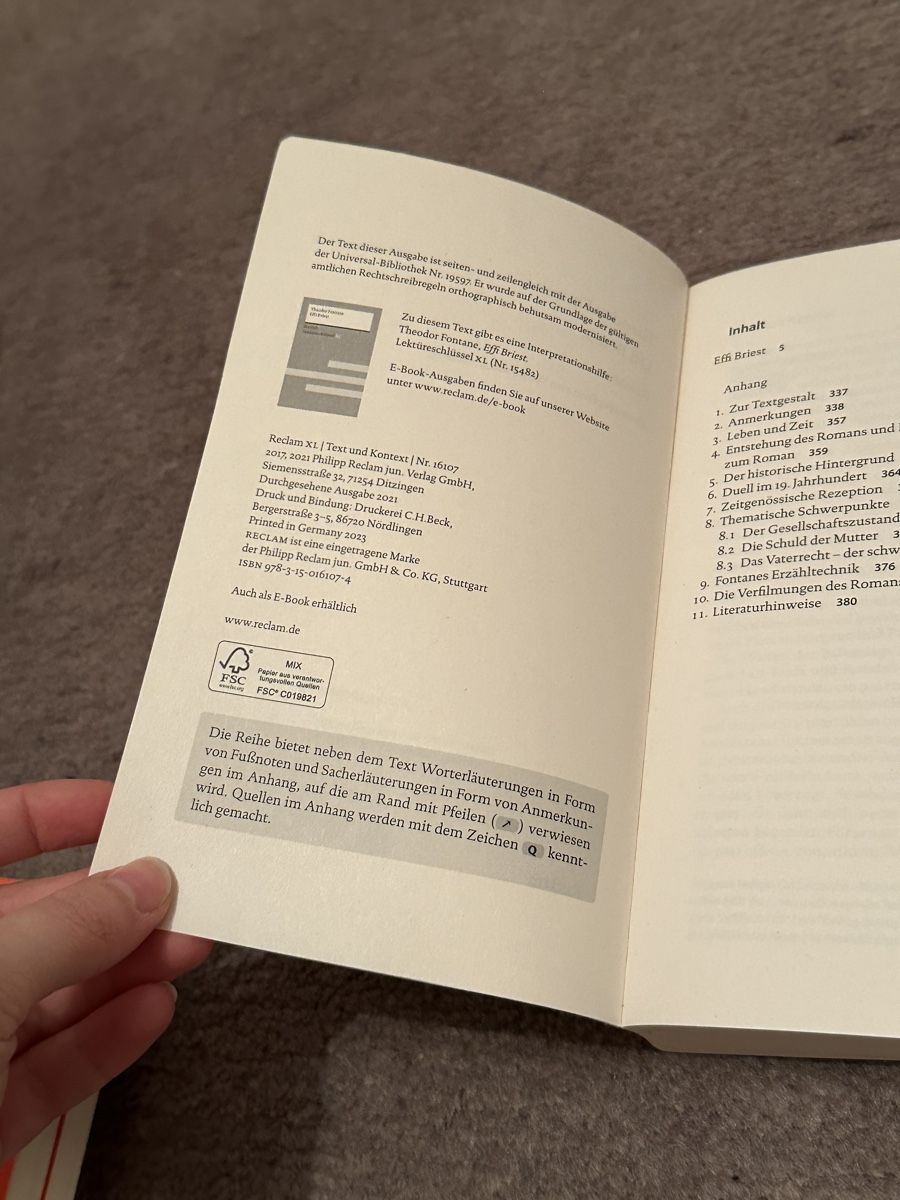 Livres: Theodor Fontane: Effi Briest – D'occasion à Ellikon a d Thur par anja_herbi 1