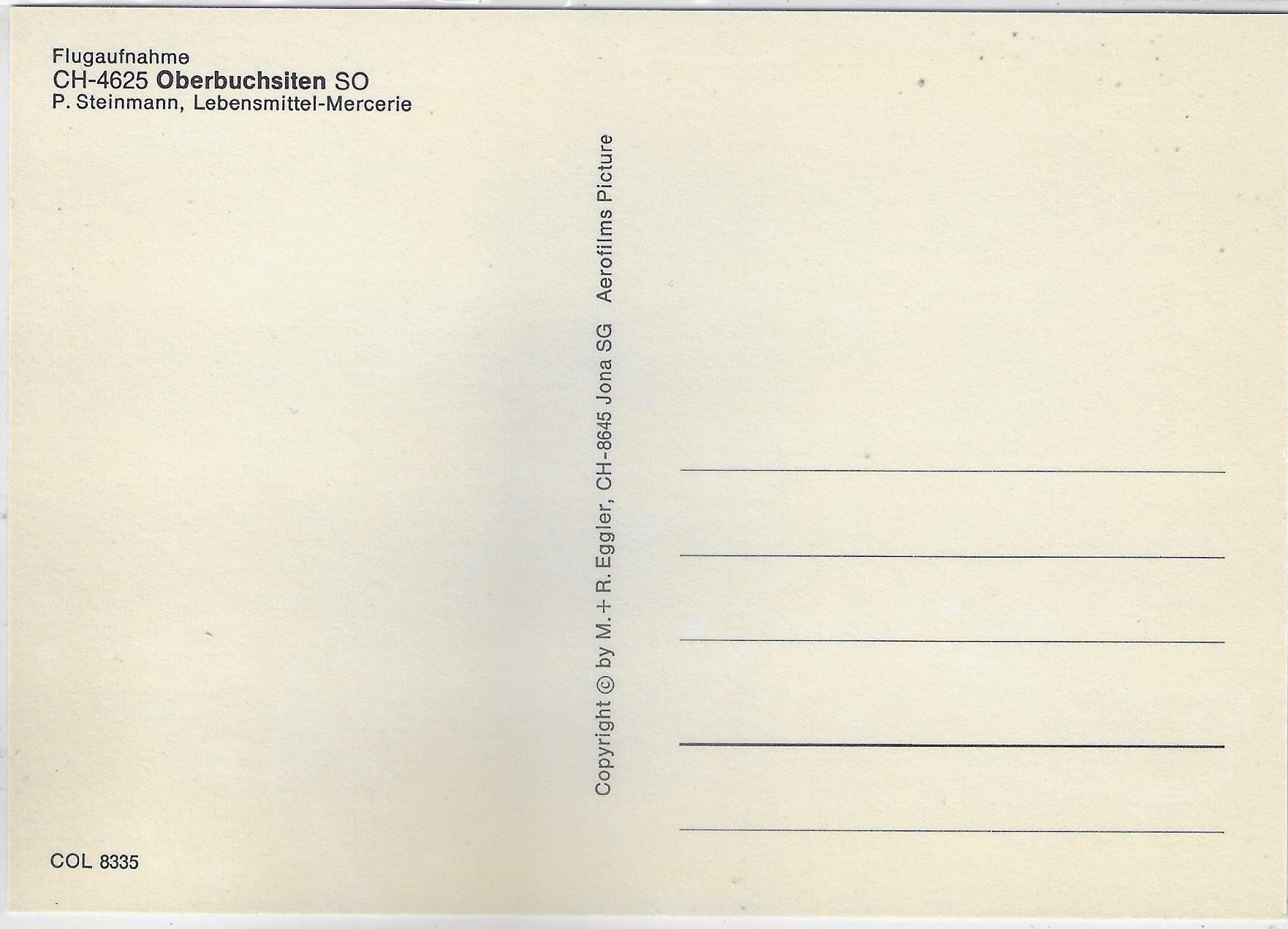 Cartoline postali: Flugaufnahme Oberbuchsiten SO – Usato da Ettingen venduto da Kartenplanet 1