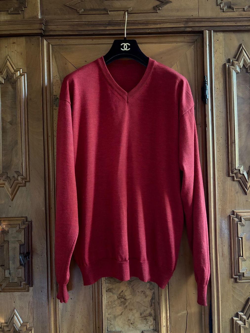 Pullover & Sweatshirts: Pullover 100% Schurwolle  Gr.L  Farbe: Burgund – Gebraucht aus Interlaken von Bona55 6