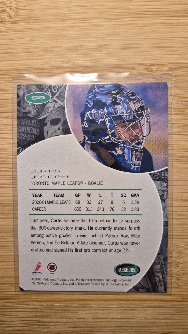 NHL Sammelbilder & Trading cards: NHL Curtis Joseph Toronto Maple Leafs – Gebraucht aus Bellach von IceCards-80 1