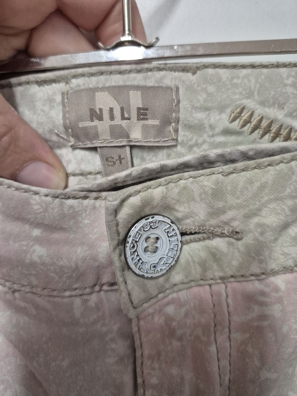 Nile Pantalons: NILE Hose Stretch Gr.S+ Pastell, Muster – D'occasion à Merligen par muss_haben 3