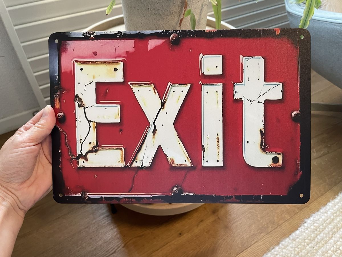 Schilder: Blechschild Exit Ausgang Deko  – Gebraucht aus Niederbüren von poschti 1