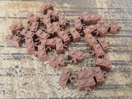 lego 30237b lot 35 pièces Reddish Brown Brick, Modified