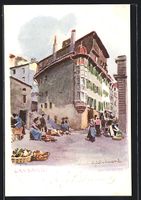 Lausanne, Marktfrauen auf der Strasse