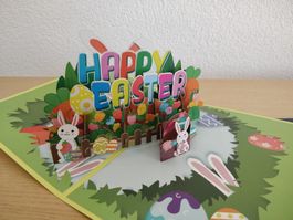Süesse 3D Pop-Up Osterkarte - Frühlingsdeko, Osternest!