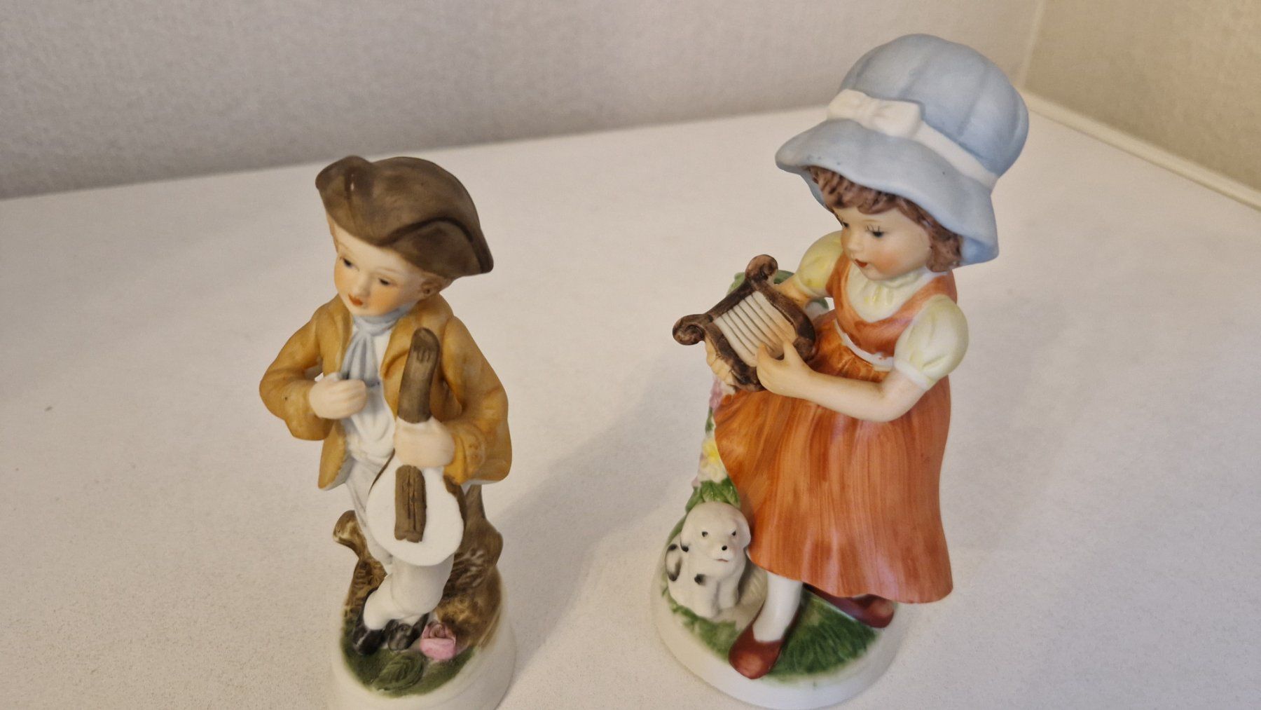 Figurines: Porzellan figur Junge Mandoline Mädchen mit Harfe – Neuf (Voir description) à Laufen par nostalgie0811 3