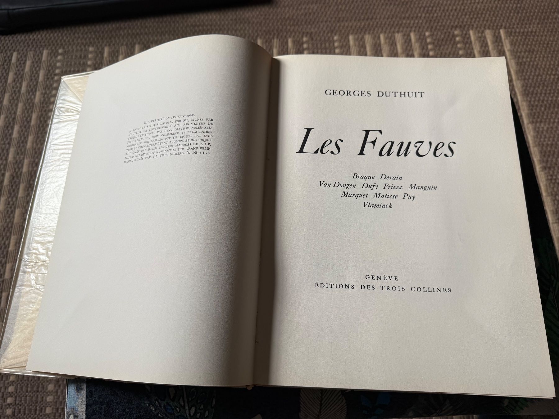 Libri: 1949 Les Fauves Duthuit Georges – Usato da Bern venduto da Jwpm66 1