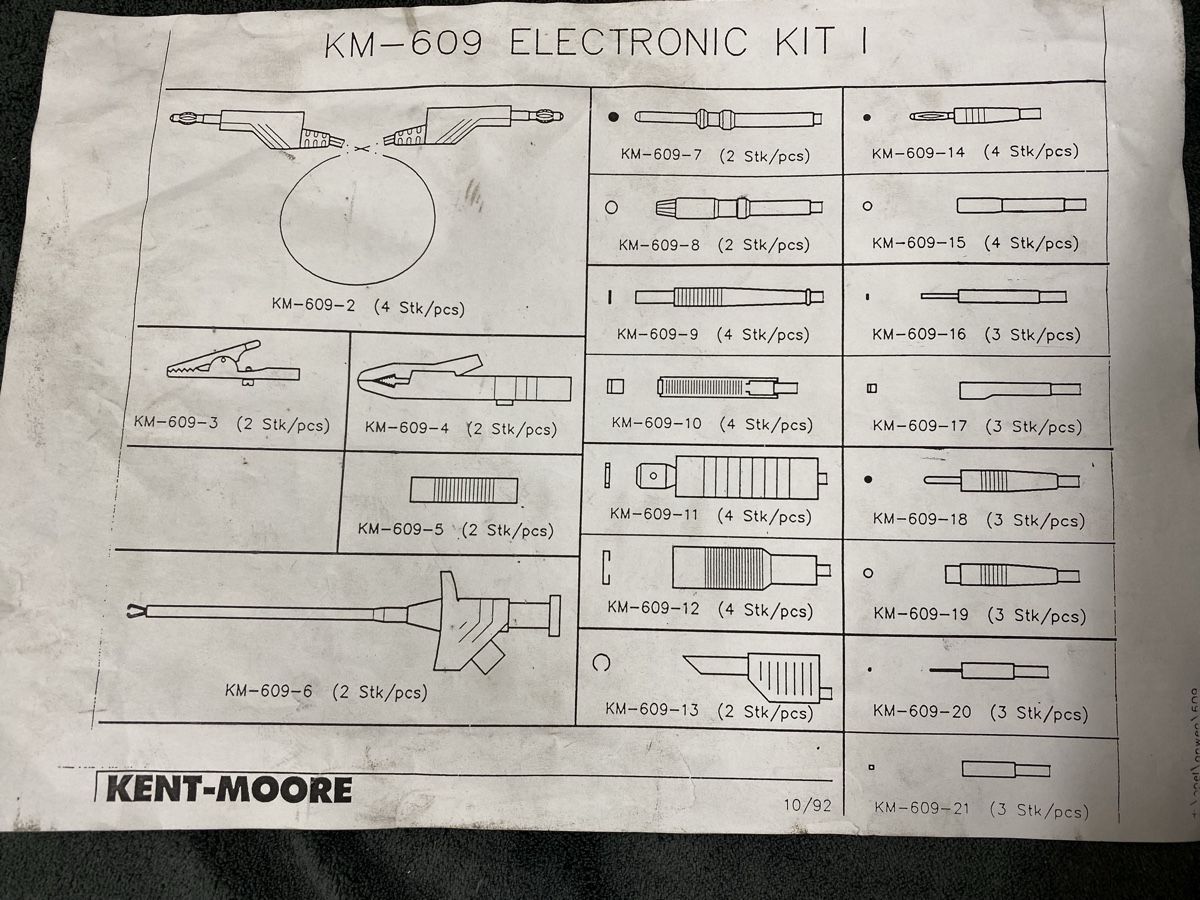 Tutti gli attrezzi: Kent-Moore KM-609 Electronic Kit – Usato da Hägglingen venduto da Karin0802 4