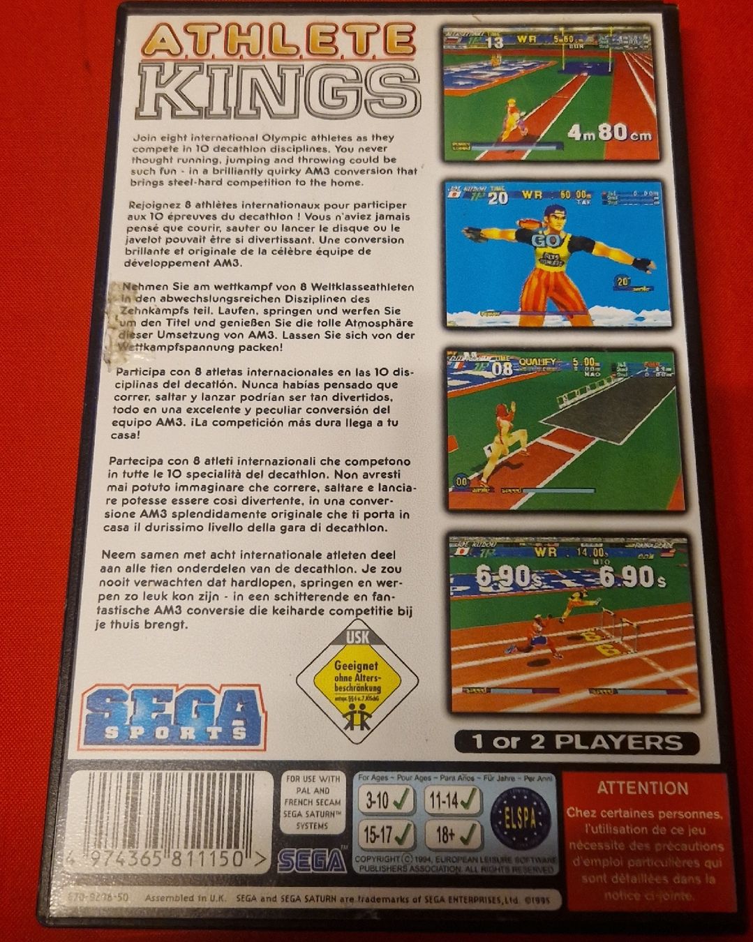 Sega Giochi: Athlete Kings Sega Saturn – Usato da Villars-sur-Glâne venduto da MrLobTec 1