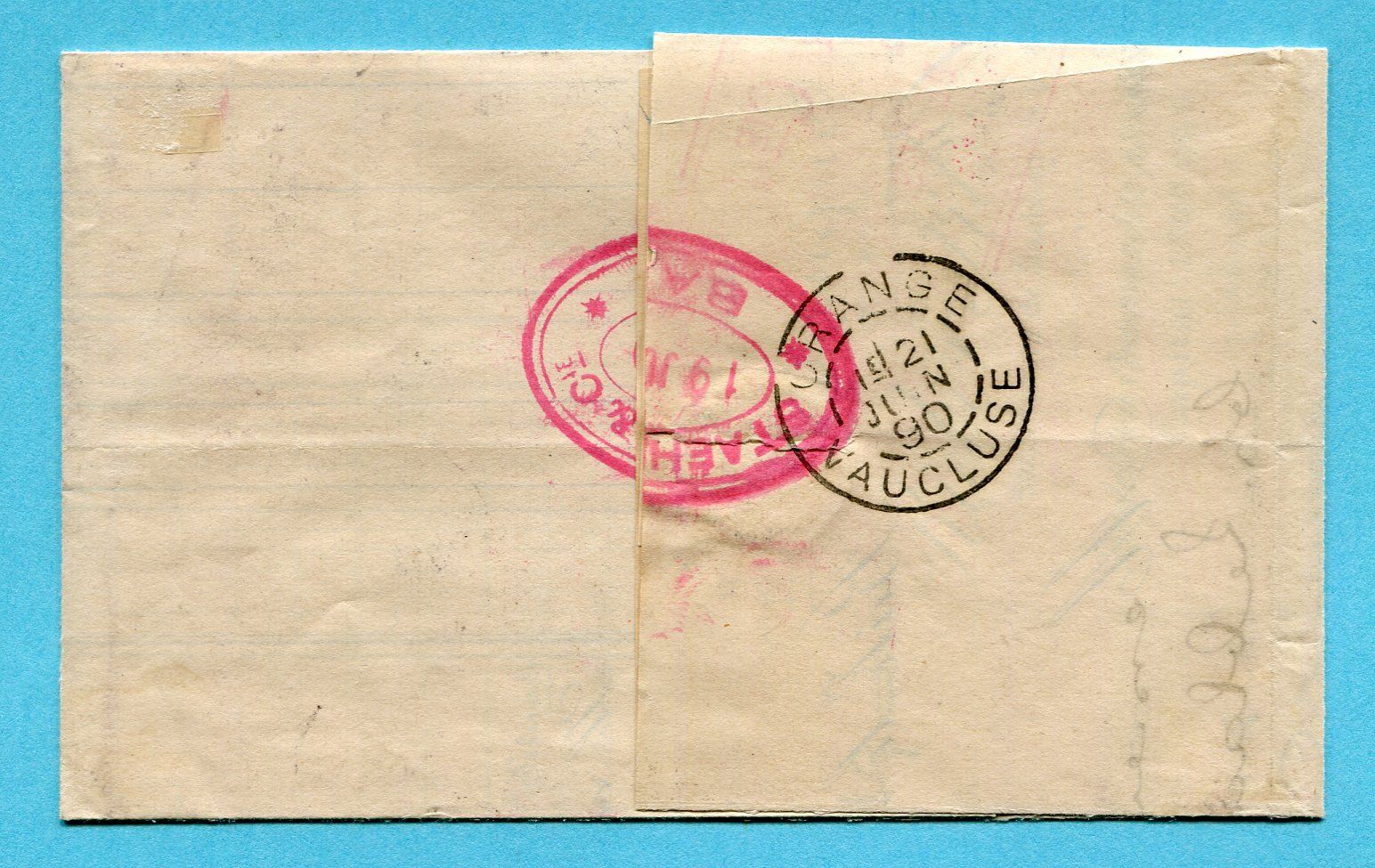 Alle Briefmarken: Faltbrief von Basel nach Orange 1890 – Gebraucht aus Opfikon von Prophila 2