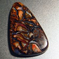 🔥 Boulder Opal Edelstein tolle Farbmuster, Top Schliff