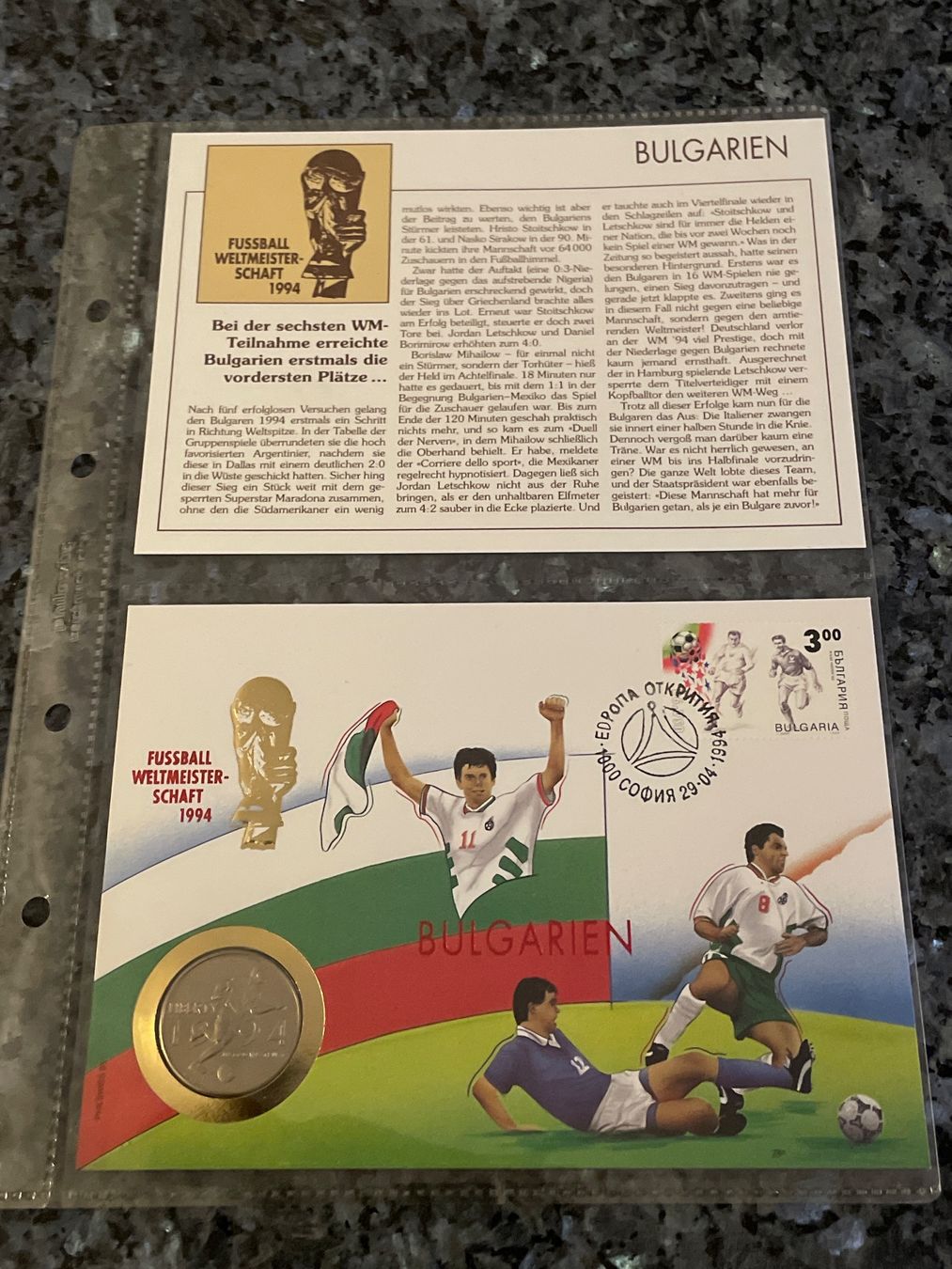 Tutti le monete: Numisbrief WM 1994 USA, Bulgarien – Nuovo (secondo la descrizione) da Schlossrued venduto da Julio25