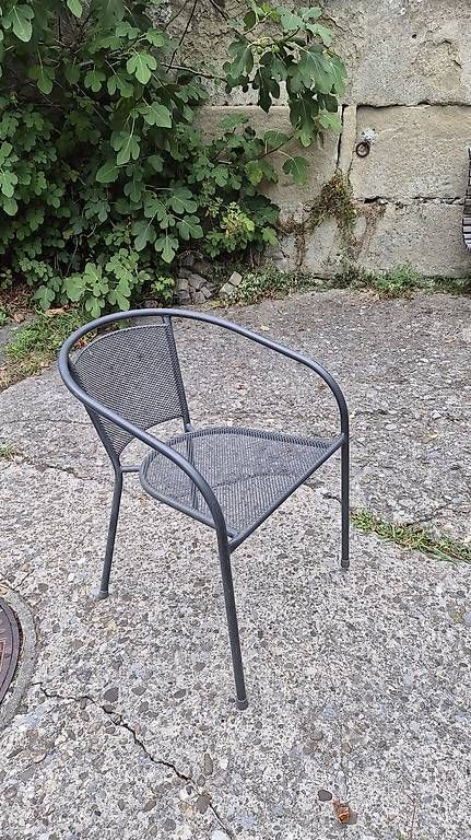 Stühle: 6x Gartenstühle anthrazit – Gebraucht aus Ittigen von ysebahnbudeli