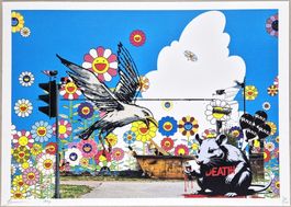 Death NYC Ltd Pop Art Druck " Murakami Banksy painting Rat