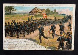 ANSICHTSKARTE SCHWEIZER ARMEE INFANTRIE 1904