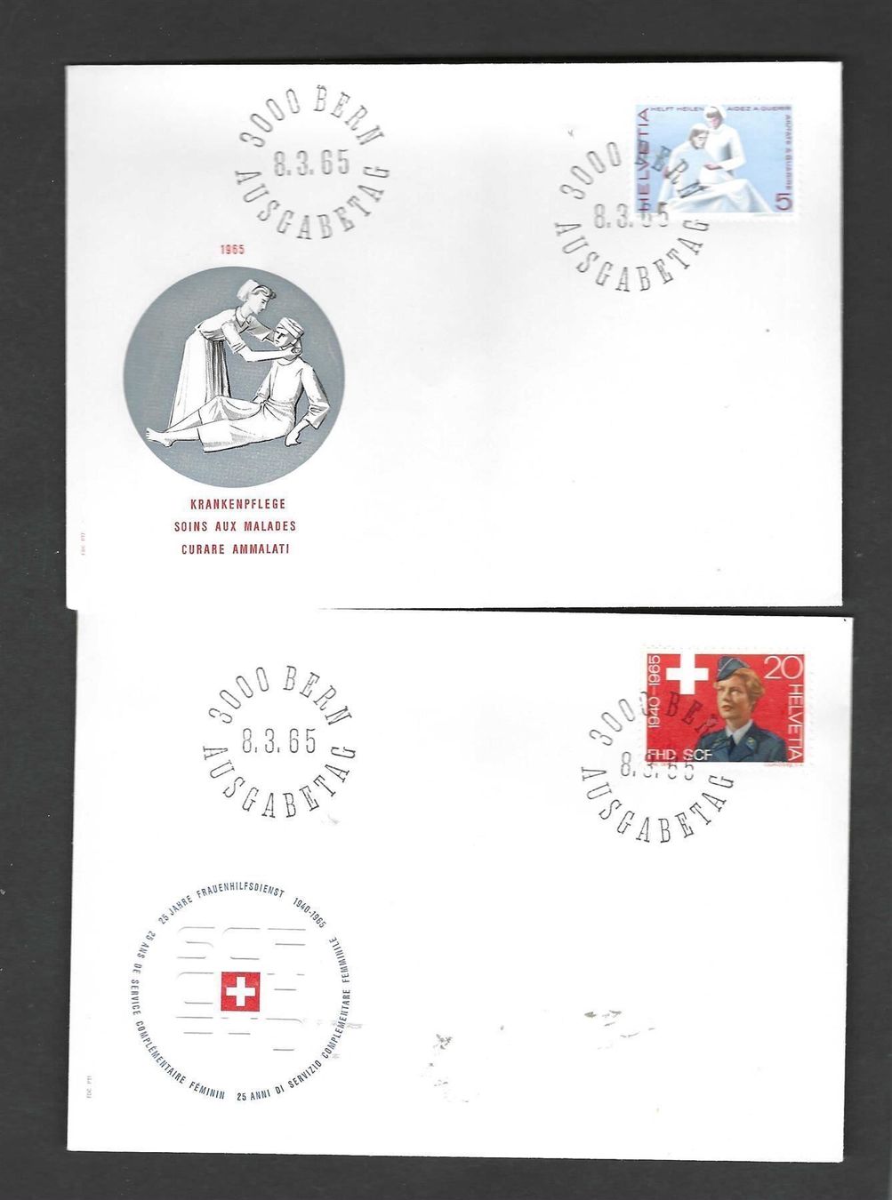 Alle Briefmarken: 10 Stück CH FDC 1965 bis 1969 – Neu und originalverpackt aus Koblenz von Markenhimmel 1