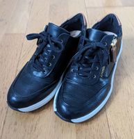 Neu Clarks Echtleder Sneaker 36 Schwarz/Weiss/Braun