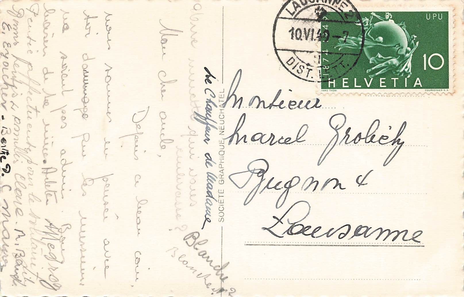 Cartoline postali: Kandersteg SESSELBAHN – Usato da Biasca venduto da Blenio71 1
