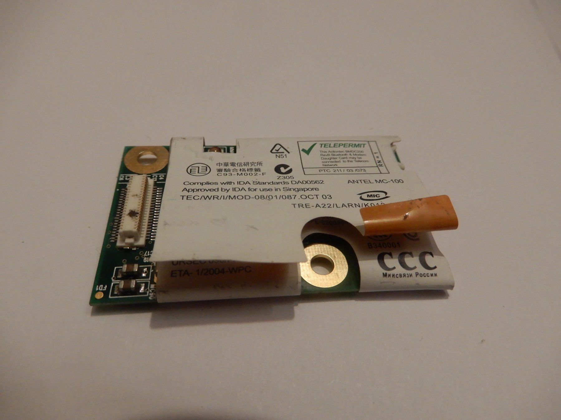 Laufwerke & Adapter: WLAN Karte Intel Antel MC-100 BMDC200 BDMDC2000B – Gebraucht aus Worben von MaKo3252 1