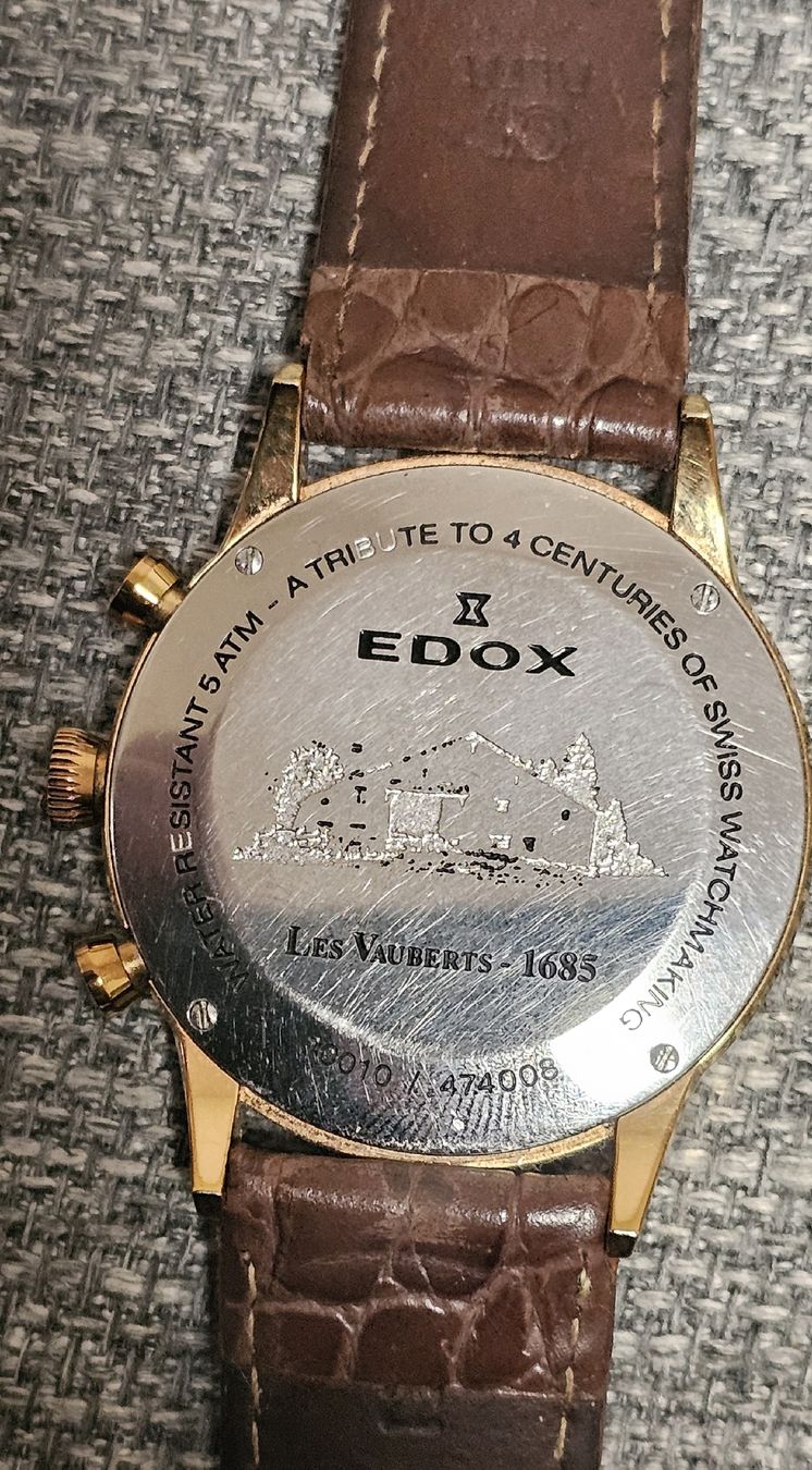 Edox Orologi: Edox Les Vauberts Big Date Chronograph – Usato da Genève venduto da Fresko01 1
