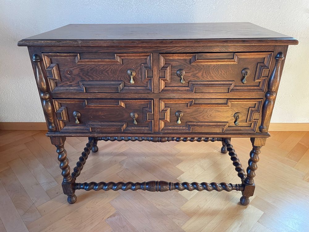 Antike Kommode/Truhe 4 Schubladen Sideboard Massivholz 1920 (Gebraucht ...