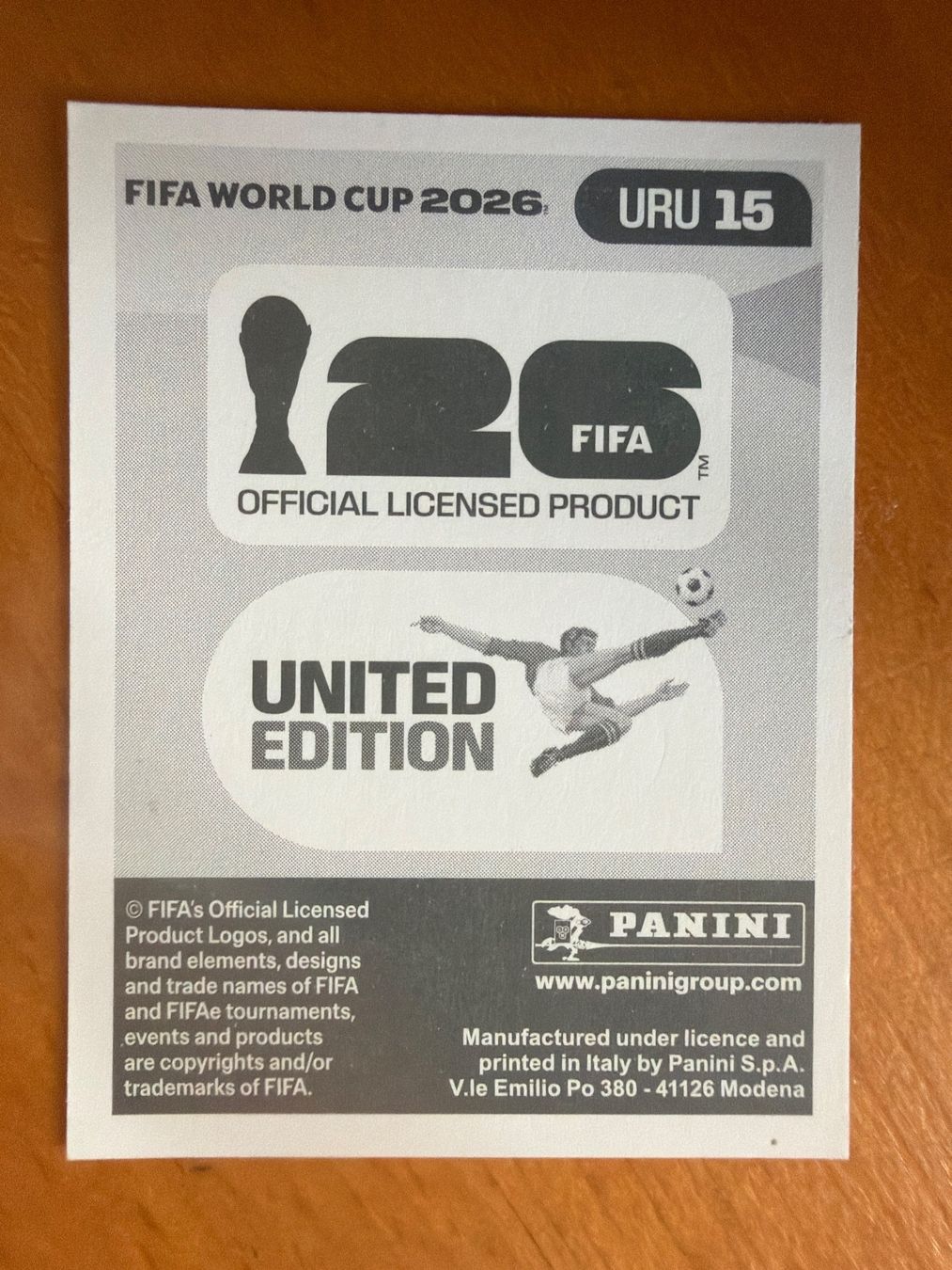 Panini Cartes à collectionner: Panini URU15 – Neuf (Voir description) à Susten par Rechnun 1