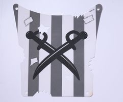 Cloth Sail with Cannonball Damage with Dark Gray Stripes