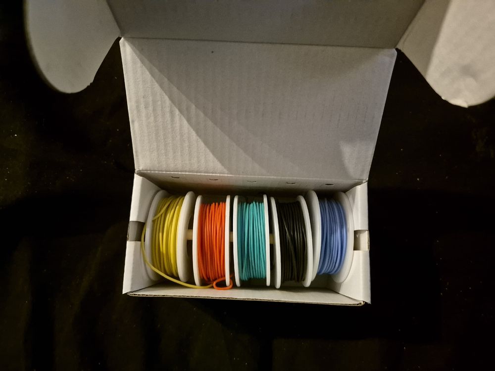 Aramox Litzendraht 30 AWG – 0,25 Mm Kupferkern, Silikonisoliert, 200 M, Verzinnt, Temperaturbeständig Bis 80 °C