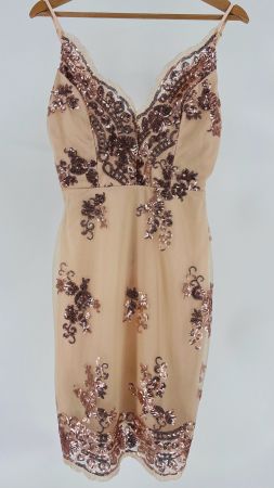 Elegantes Pailletten-Kleid, Gr. S, für den...