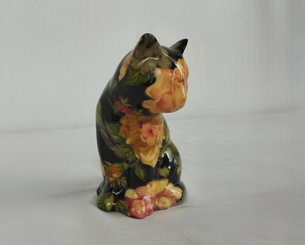 Statuette: Katzenfigur Blumenmuster – Usato da Schübelbach venduto da Restwert_Schubelbach 6