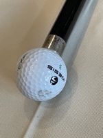 Golfball mit Sammlerwert,  Gehstock mit Silberring, Unikat