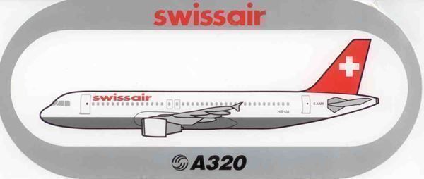 Swissair Aufkleber: SWISSAIR A-320 Kleber / Sticker – Neu (gemäss Beschreibung) aus Humlikon von GX30