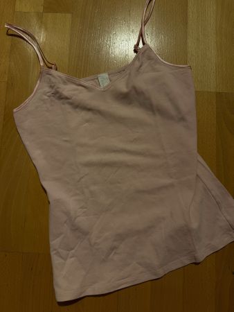 Hanro Spaghetti Top rosa Baumwolle sehr gut
