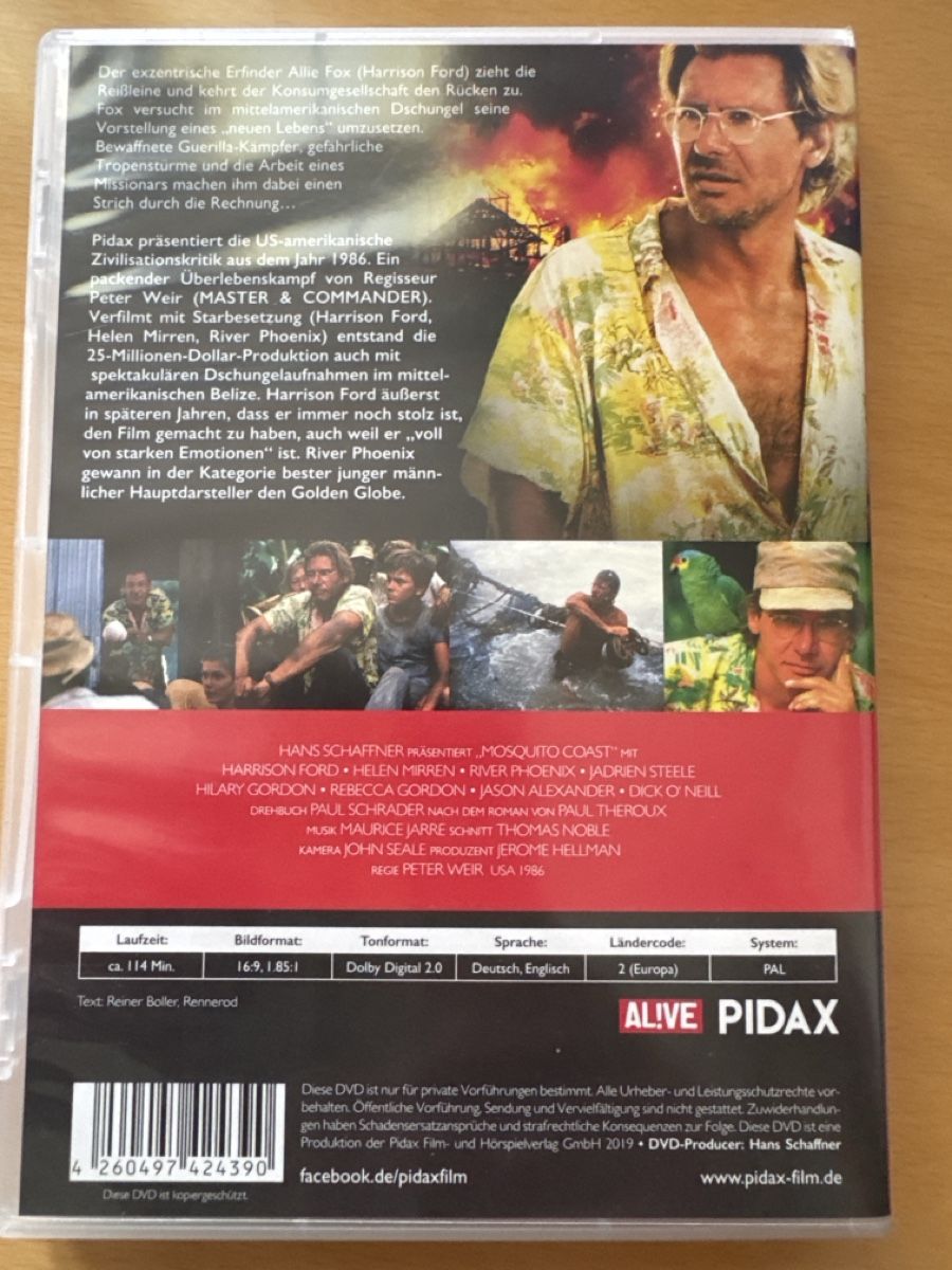 Tutti i DVDs: Mosquito Coast-Vergriffen  – Nuovo (secondo la descrizione) da Brunnadern venduto da Nanuk60 1
