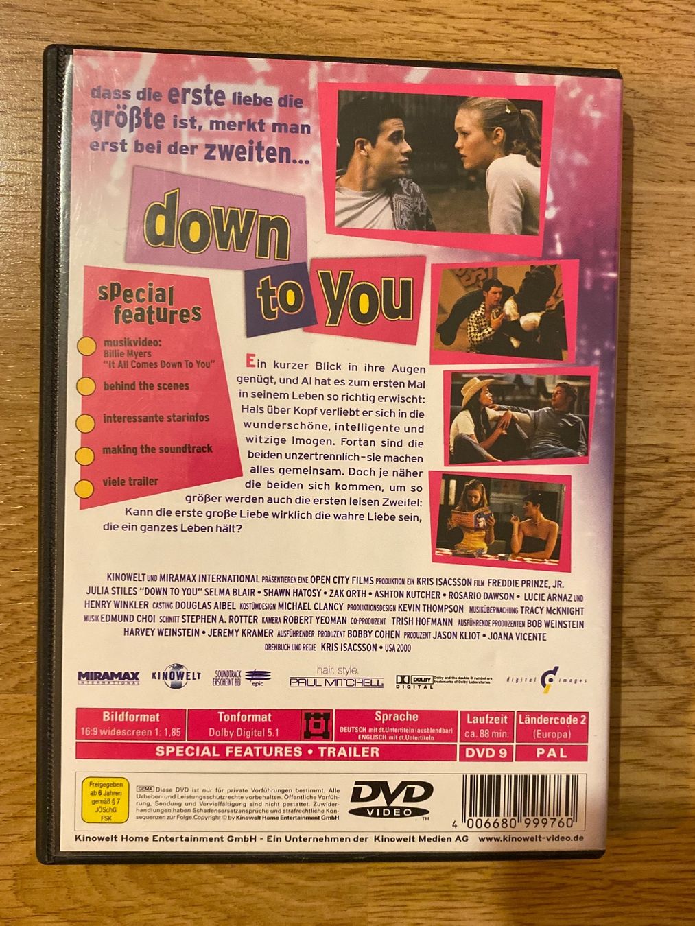 Tutti i DVDs: DVD Down to You, Freddie Prinze Jr. – Usato da Rafz venduto da SaintCruz 2