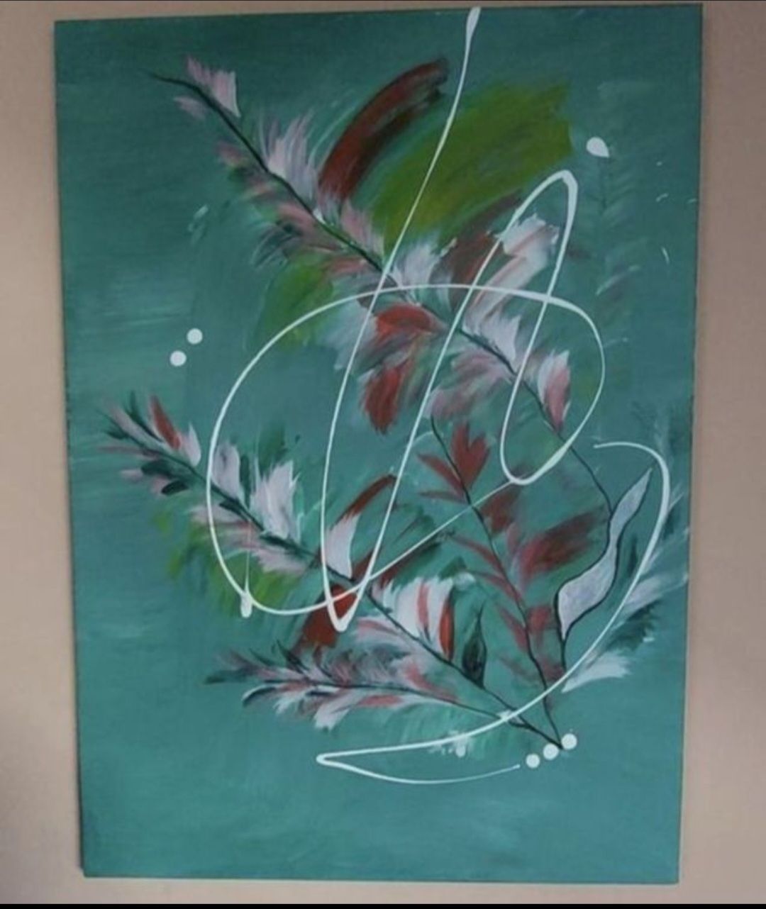 Dipinti: Gemälde,handgemalt, Federdesign,50×70 – Nuovo (secondo la descrizione) da Riehen venduto da Steinbock1970 1