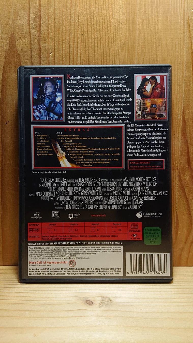 Alle DVDs: ARMAGEDDON DVD Special Edition mit Bruce Willis – Gebraucht aus Wilderswil von Exebub 1
