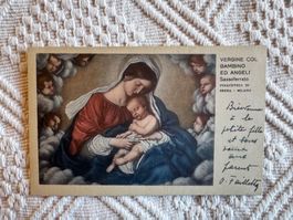 Ansichtskarte, Vergine col Bambino ed Angeli, ungelaufen