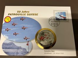 Patrouille Suisse 50 Jahre - versilberte Medaille!