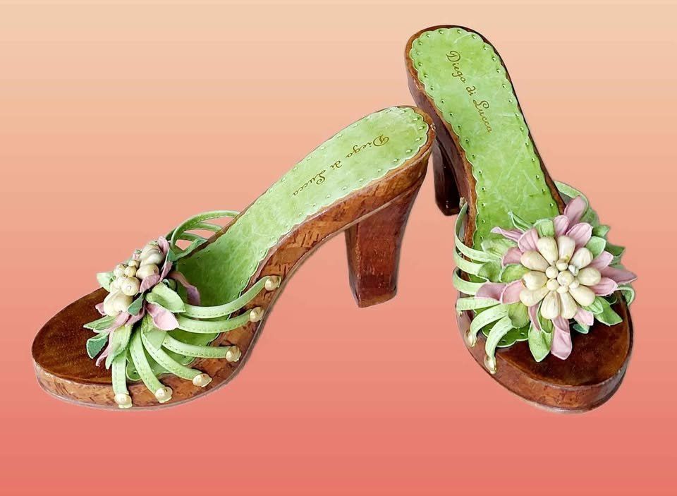 Chaussures femmes: Diego di Lucca Holz Sandaletten – D'occasion à Aarburg par Glitzerschein 2