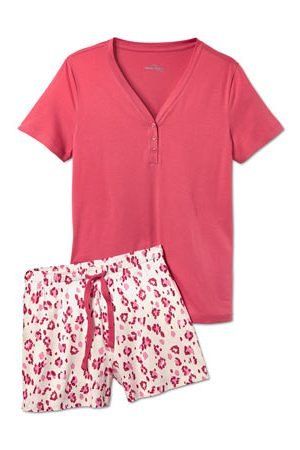 💗TCHIBO💗 Shorty Pyjama Schlafanzug Rosa/Rot S 36/38
