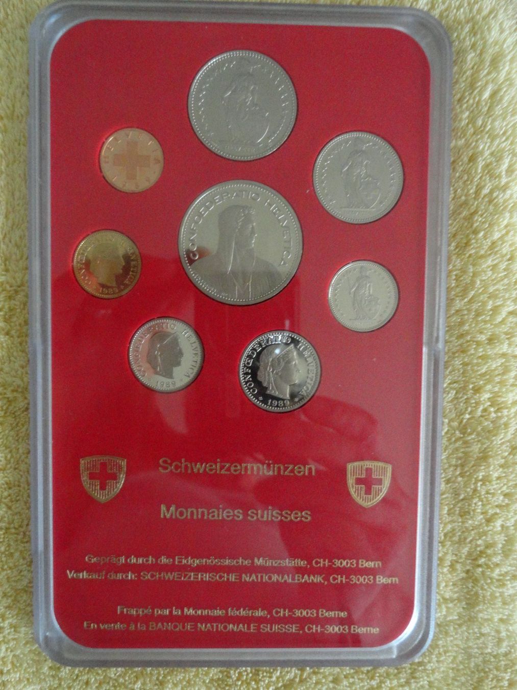 Tutti le monete: Schweizer Münzsatz 1989 - in Polierter Platte – Usato da Gerlafingen venduto da Shiva_74 4