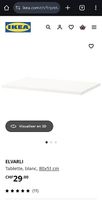Tablette blanche Ikea Evarli 80 x 51