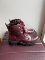 Schnürstiefel rot Gr. 41