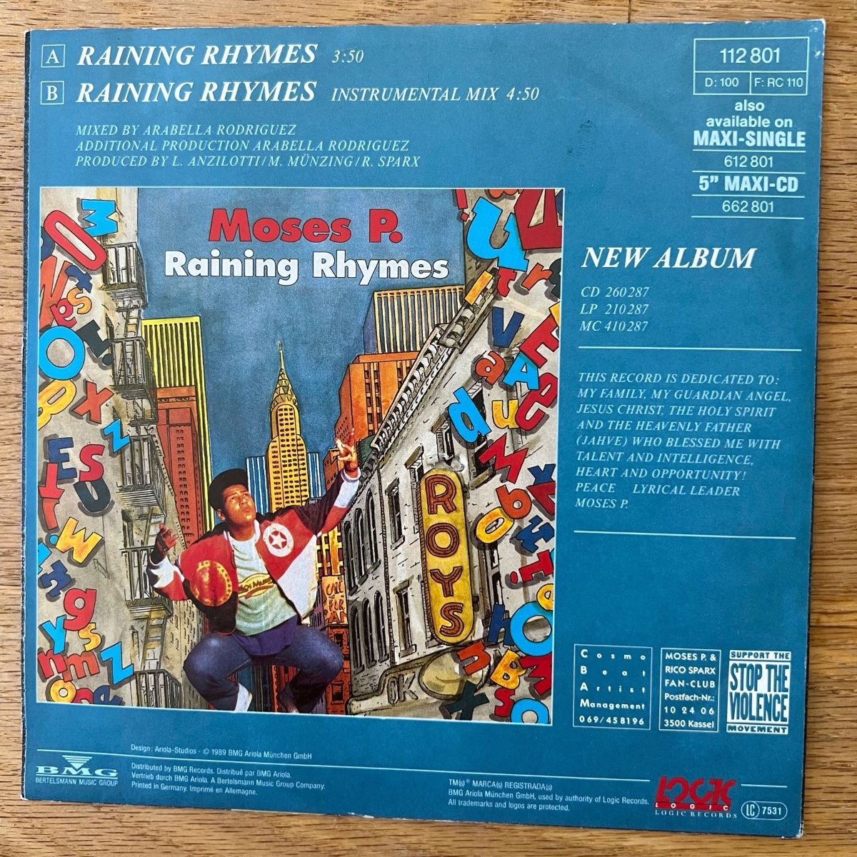 Dischi in vinile: Moses P. - Raining Rhymes / 1. D-Press. 1989 – Usato da Gais venduto da soundcave57 1