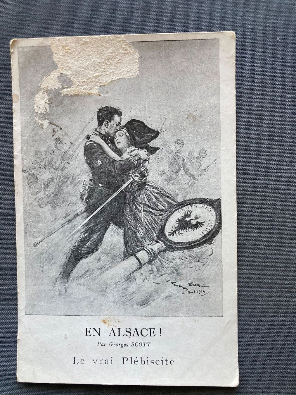 Ansichtskarten: Alte Ansichtskarte Elsass: "Le vrai Plébiscite", 1916! – Gebraucht aus Zürich von mik_h9ty