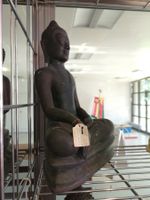 Antiker Bronze Buddha U-Thang Thailand Deko 20.Jhd 42cm