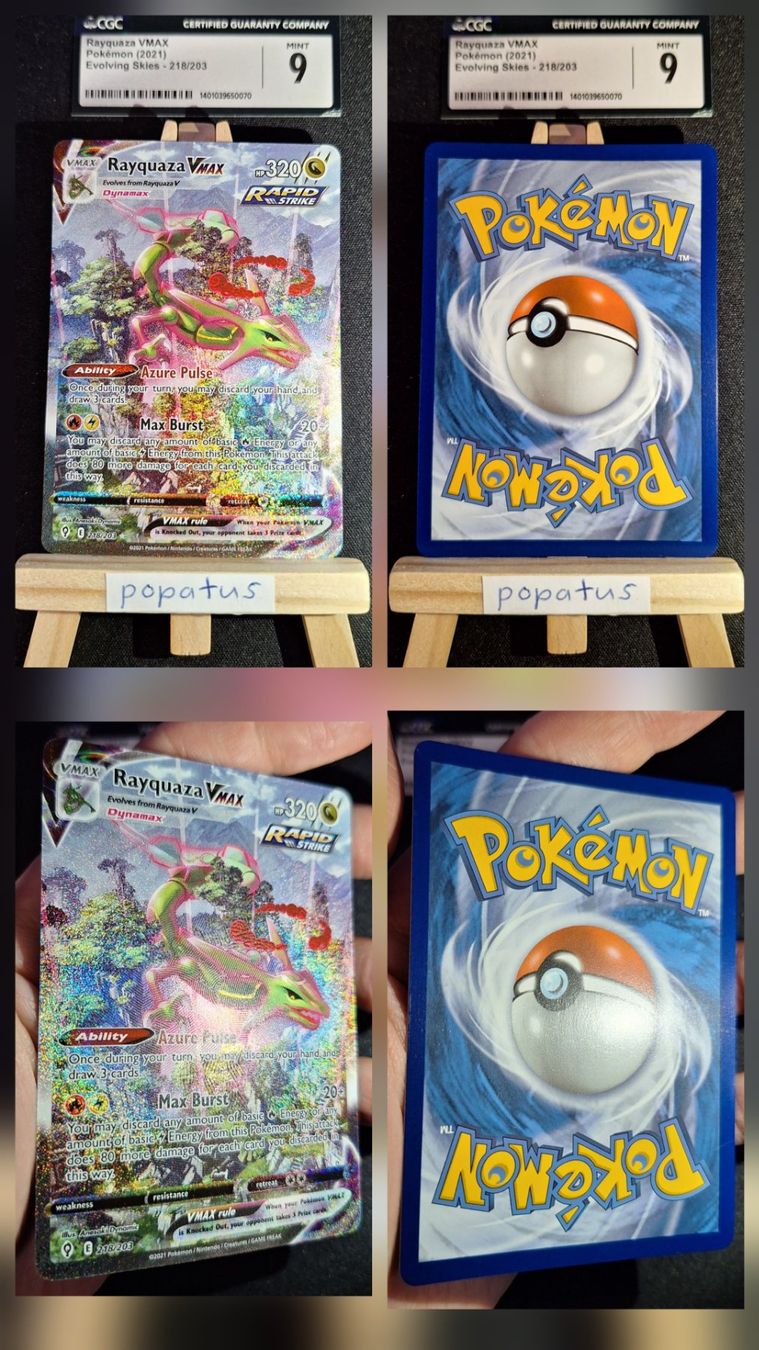 Pokémon Cartes à collectionner: Rayquaza VMAX (EVS 218) | ENG | Evolving Skies – D'occasion à Andwil SG par popatus