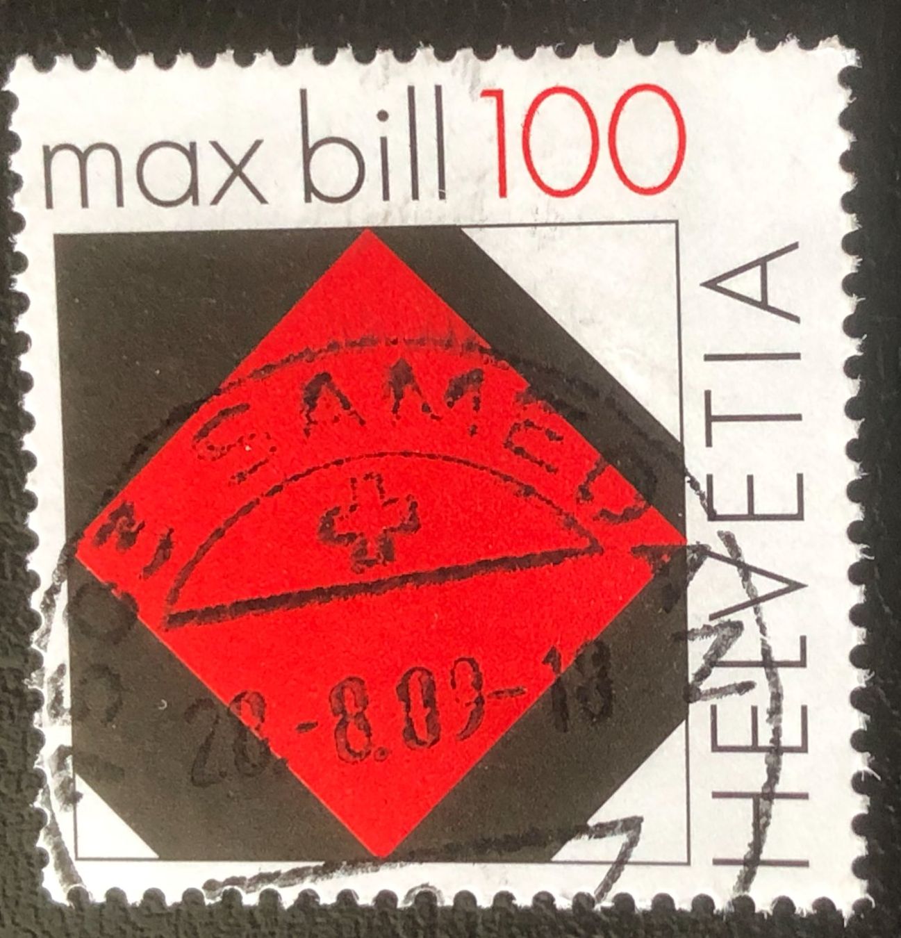 Tutti i francobolli: Nr. 1294 MAX BILL GESTEMPELT 2008   – Usato da Aarau venduto da Billa007