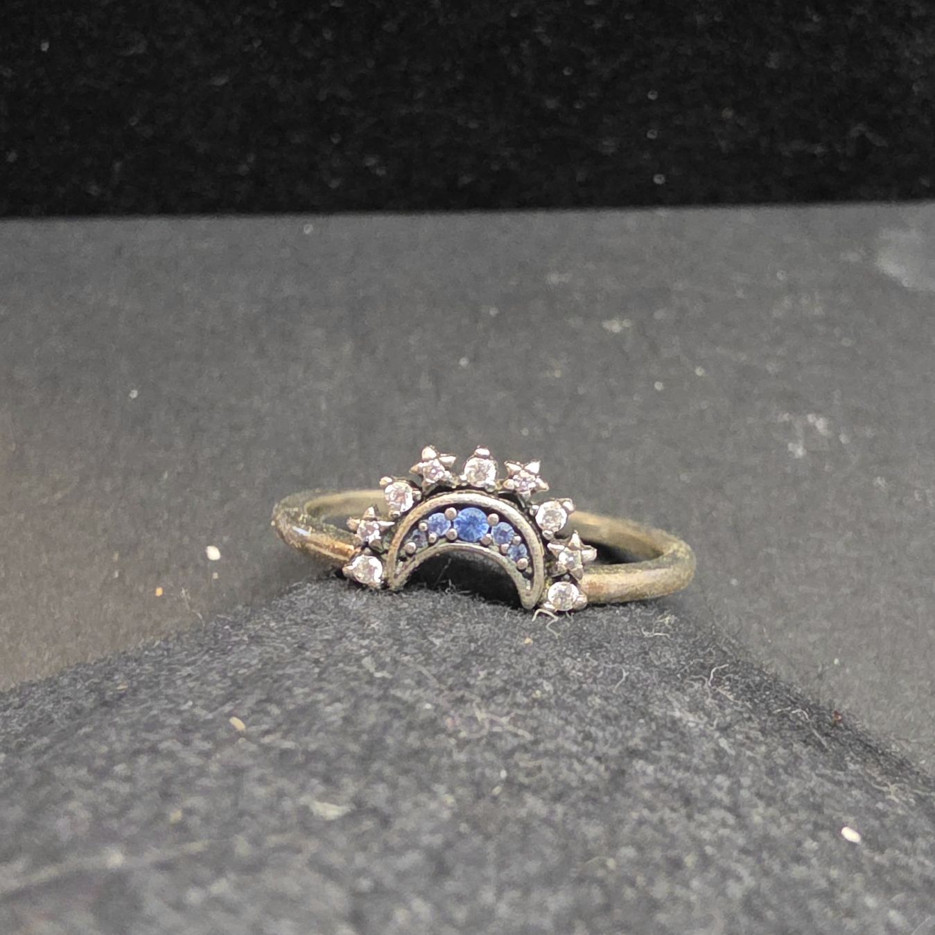 Pandora Anelli: Pandora Blauer Mondring - Grösse 60 – Usato da Muhen venduto da Savana16